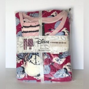 Disney Eeyore Warm Cozy 3 Piece Pajama Sleep Set Curvy Plus size 3X Magenta